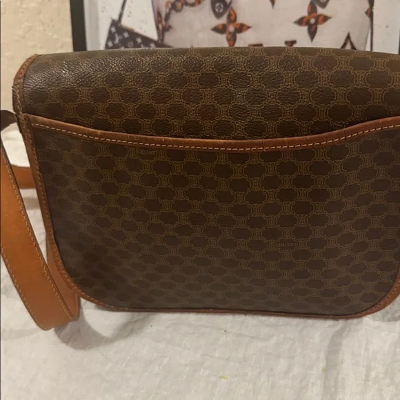 Celine Brown Monogram Crossbody Bag